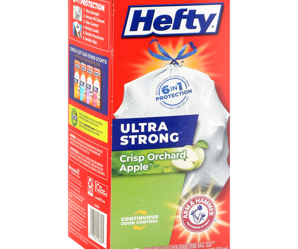 Hefty Recycling Blue Tall Kitchen Drawstring Trash Bags - 13 Gallon - 60ct