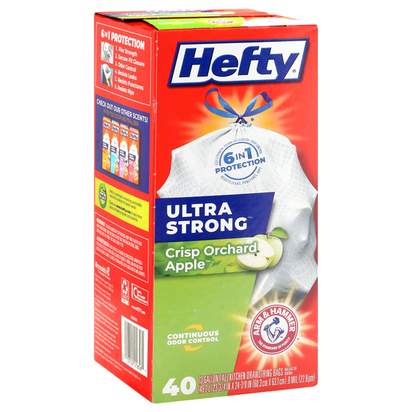 Hefty Strong Tall Kitchen Drawstring Trash Bags - 13 Gallon - 60ct