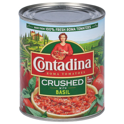 Contadina Roma Tomatoes Crushed with Basil - 28 OZ 6 Pack