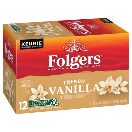 Folgers Coffee K-Cup French Vanilla - 3.81 OZ 6 Pack