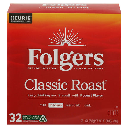 Folgers Classic Medium Roast Coffee - 9.03 OZ 4 Pack