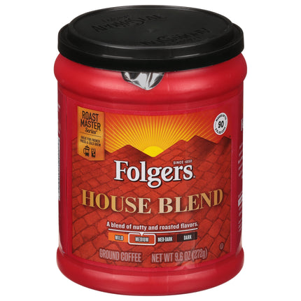 Folgers House Blend Ground Coffee - 9.6 OZ 6 Pack