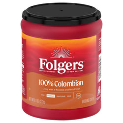 Folgers Colombian Medium Ground Coffee - 9.6 OZ 6 Pack