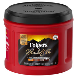 Folgers Dark Black Silk Ground Coffee - 22.6 OZ 6 Pack