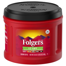 Folgers Medium Half Caffeine Ground Coffee - 22.6 OZ 6 Pack