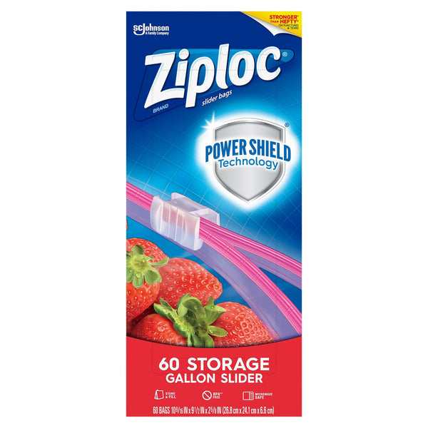 Ziploc Quart Storage Slider Bags - 68 CT 9 Pack – StockUpExpress