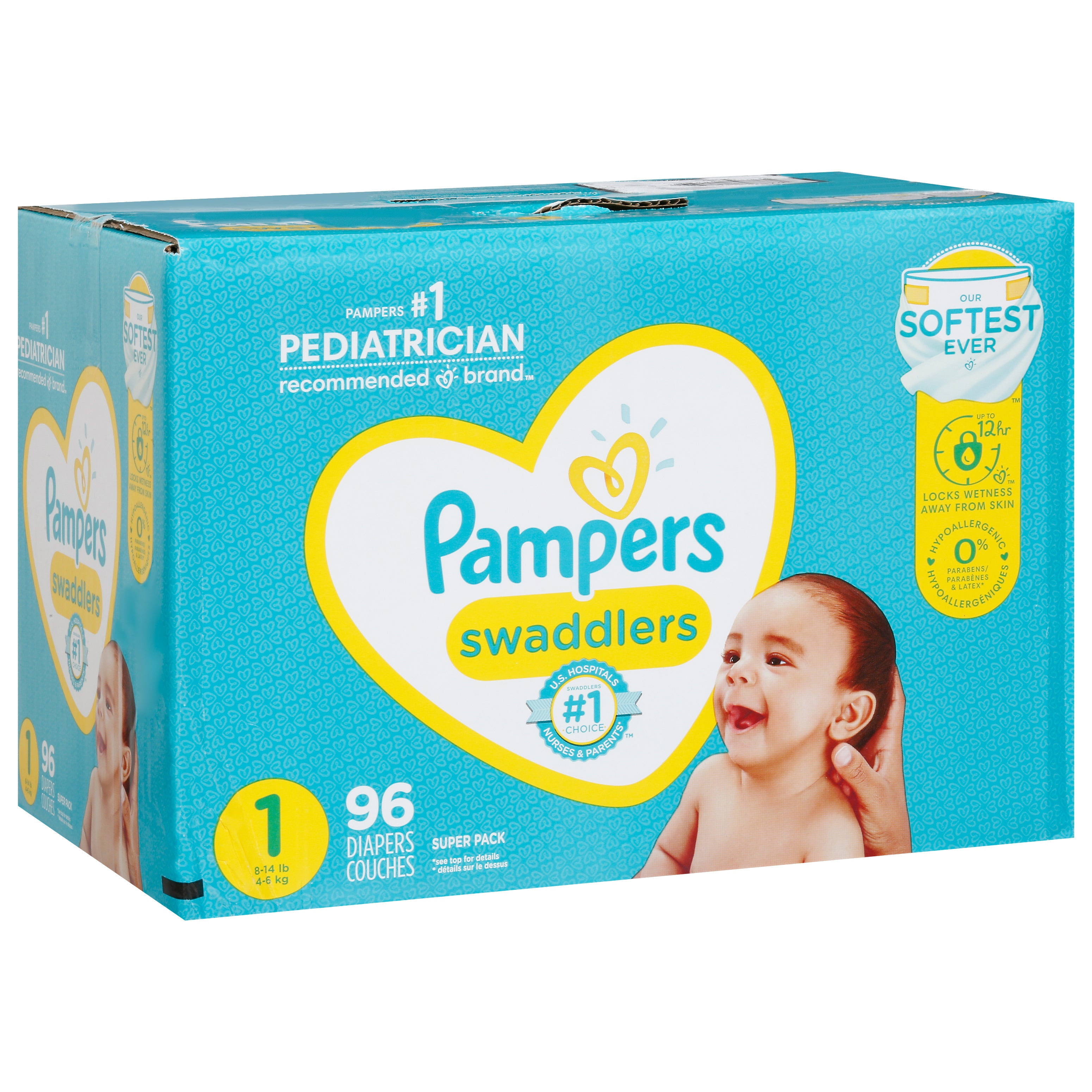 Pampers Swaddlers Diapers 1 -198 ct. (8-14 lb.)