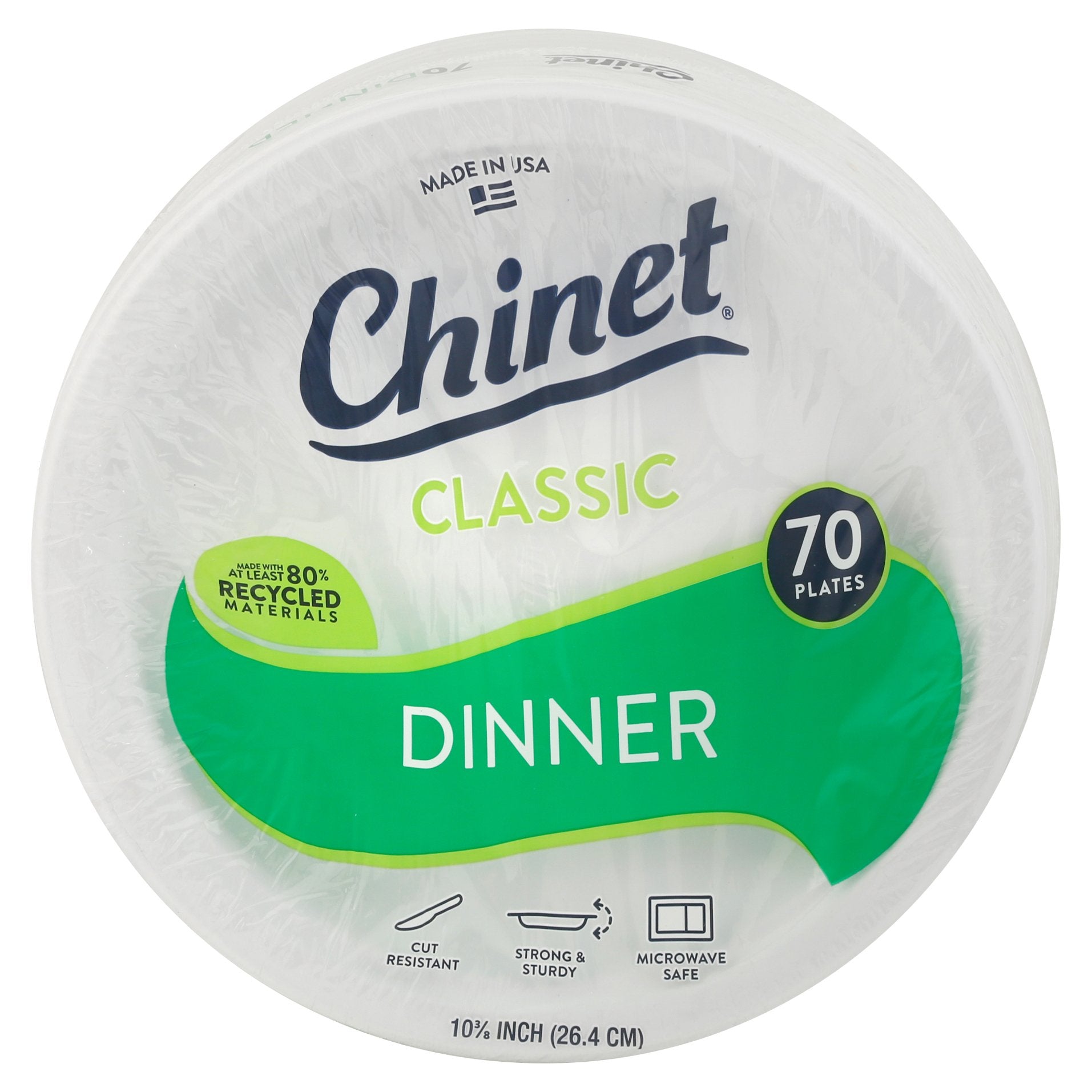 Chinet Classic Dinner Plates, 100-Count