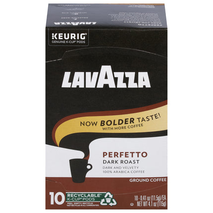 Lavazza Dark Roast Ground Perfetto Coffee - 10 Pods 6 Pack