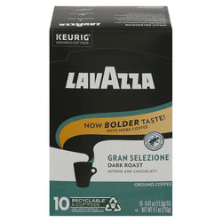 Lavazza Gran Selezione K-Cup Pods Dark Roast Ground Coffee - 10 Pods 6 Pack