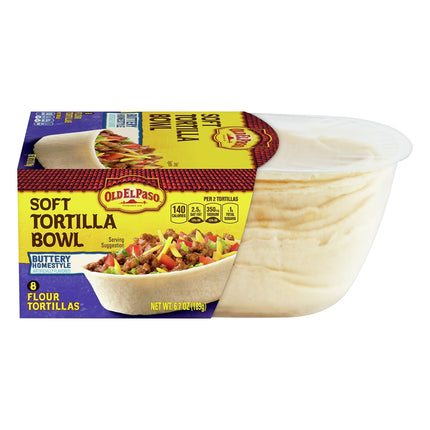 Old El Paso Soft Tortilla Bowl - 6.7 OZ 8 Pack