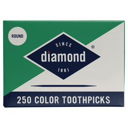 Diamond Toothpicks Colored - 250 CT 24 Pack