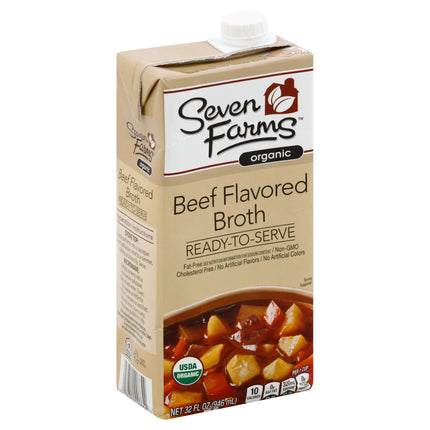 Seven Farms Beef Flavored Broth -  32 OZ 12 Pack