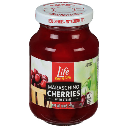 Life Every Day Maraschino Cherries - 10 OZ 12 Pack