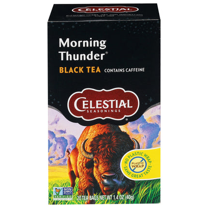 Celestial Seasonings Morning Thunder Black Tea - 20 CT 6 Pack