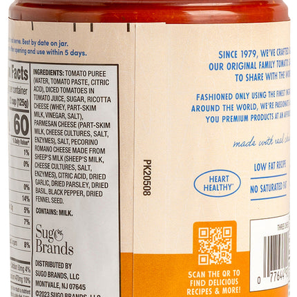 Francesco Rinaldi Three Cheese Pasta Sauce - 24 OZ 12 Pack