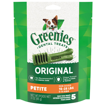 Greenies Orignal Petite Dental Treats - 3.0 OZ 6 Pack