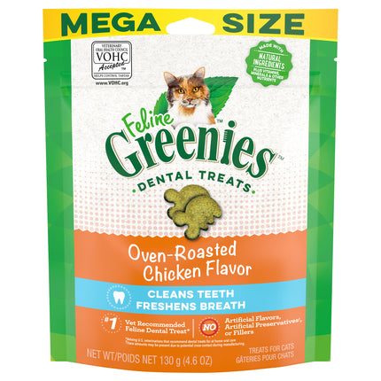 Greenies Feline Dental Chicken Treats - 4.6 OZ 10 Pack