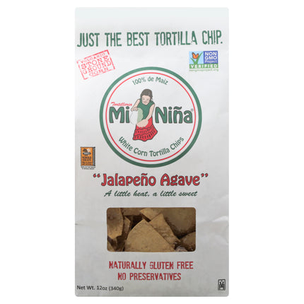 Mi Nina White Corn Jalapeno Agave Tortilla Chips - 12 Oz 9 Pack