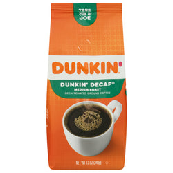 Dunkin' Decaf Decaffeinated Medium Roast Ground Coffee - 12 OZ 6 Pack