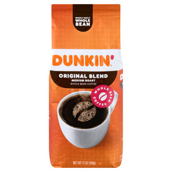 Dunkin' Medium Roast Whole Bean Original Blend Coffee - 12 OZ 6 Pack