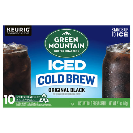 Green Mountain Iced Cold Black Brew - 2.1 OZ 6 Pack