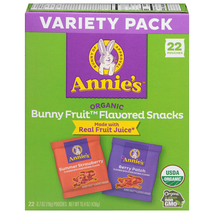 Annie's Organic Bunny Fruit Flavored Snacks - 15.4 OZ 6 Pack