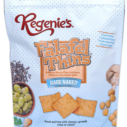 Regenie's All Natural Snacks Falafel Thins, Bare Naked - 6 OZ 10 Pack