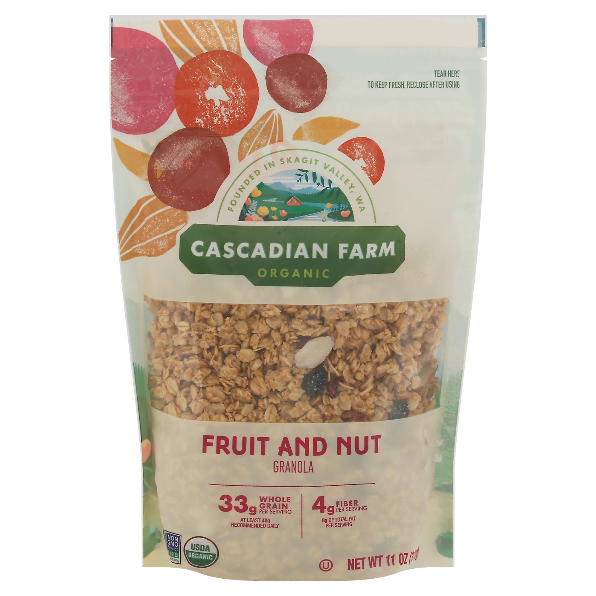 Cascadian Farm Organic Honey Nut O's Cereal 9.5 oz Pack of 2