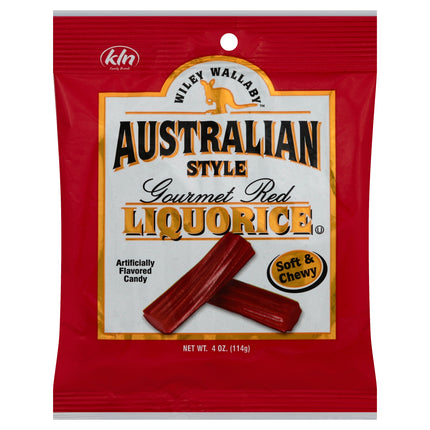 Wiley Wallaby Liquorice - 4 OZ 12 Pack