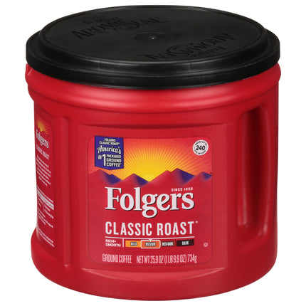 Folgers Classic Medium Roast Ground Coffee - 25.9 OZ 6 Pack