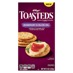 Kellogg's Toasteds Crackers Rosemary and Olive Oil - 8 OZ 6 Pack