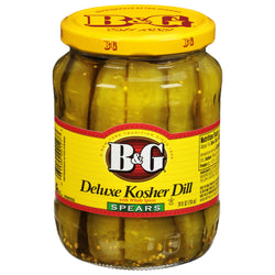 B&G Deluxe Kosher Dill Pickles Spears - 24 OZ 12 Pack