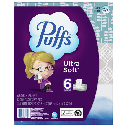 Puffs Ultra Soft Tissues - 744.0 OZ 4 Pack