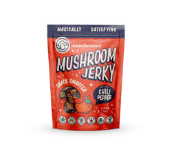 Munchrooms Hot & Spicy Chili Pepper Shiitake Mushroom Jerky - 2.5 OZ 12 Pack