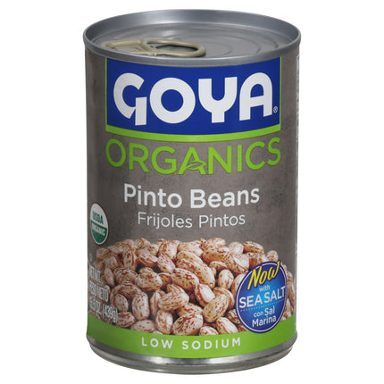 Goya Organics Low Sodium Pinto Beans - 15.5 OZ 24 Pack