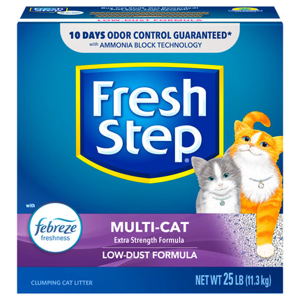 Fresh Step Multi-Cat Extra Strength Scented Clumping Cat Litter - 25.0 LB 1 Pack