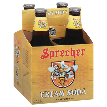 Sprecher Cream Soda Craft Soda 4-16 fl oz Bottles - 64 FZ 6 Pack