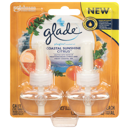 Glade Plugins Scented Coastal Oil Refills - 1.34 OZ 6 Pack