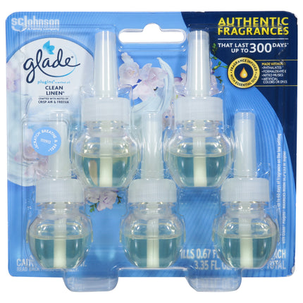 Glade Plug In Clean Linen Refills - 3.35 OZ 5 Pack