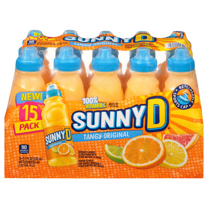 Sunnyd Tangy Original Orange Juice Drink, 15 Count, 11.3 Fl Oz Bottles - 169.5 FZ 1 Pack