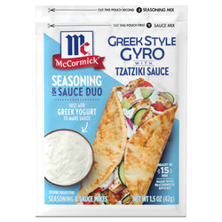 McCormick Greek Style Gyro and Tzatziki Seasoning Mix - 1.5 OZ 6 Pack