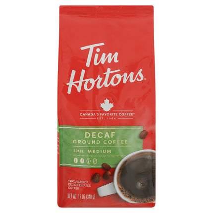 Tim Horton'S Ground Coffee Decaf - 12 OZ 6 Pack