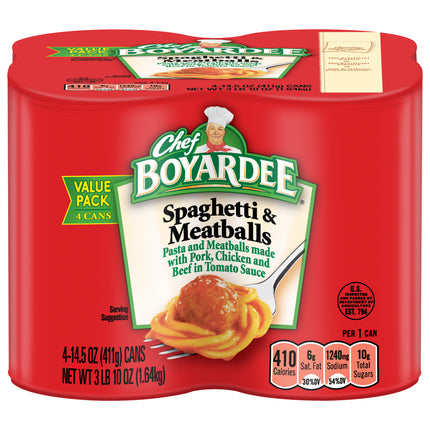 Chef Boyardee Spaghetti And Meatballs - 58.0 OZ 6 Pack