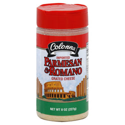 Colonna Cheese Grated Parmesan & Romano - 8 OZ 12 Pack