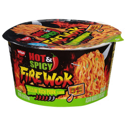 Nissin Fire Wok Hot And Spicy Sizzling Pork Flavor Noodles - 4.37 OZ 6 Pack