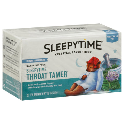 Celestial Seasonings Sleepytime Throat Tamer Wellness Tea - 20.0 OZ 6 Pack