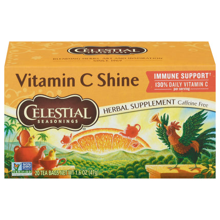 Celestial Seasonings Vitamin C Shine Tea Bags - 20 CT 6 Pack