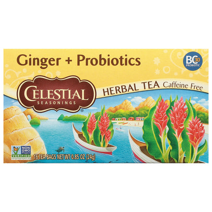 Celestial Seasonings Ginger & Probiotics - 20 CT 6 Pack