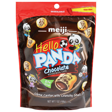 Hello Panda Chocolate Creme Center with Crunchy Shell Bite Size - 7 OZ 6 Pack